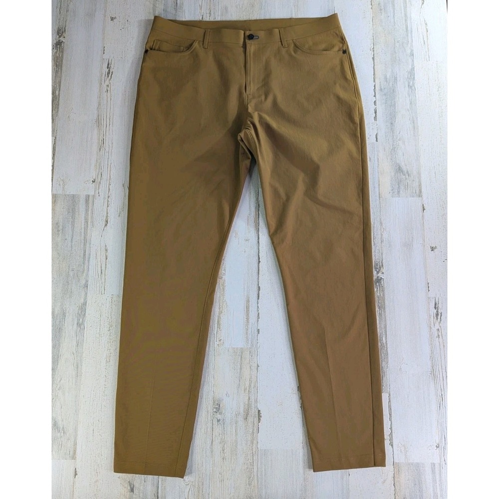 Public Rec Mens Dealmaker 5 Pocket Performance Chino Pants Brown Tan 40x33.5 - Picture 1 of 16